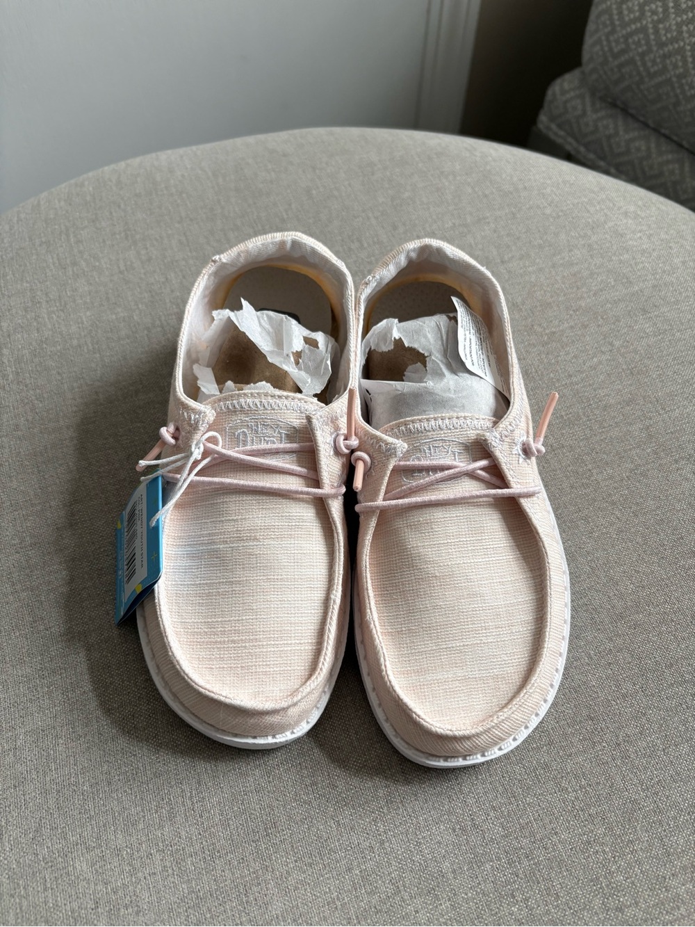 Hey Dude Kids Pink Canvas Slip-On Shoes
